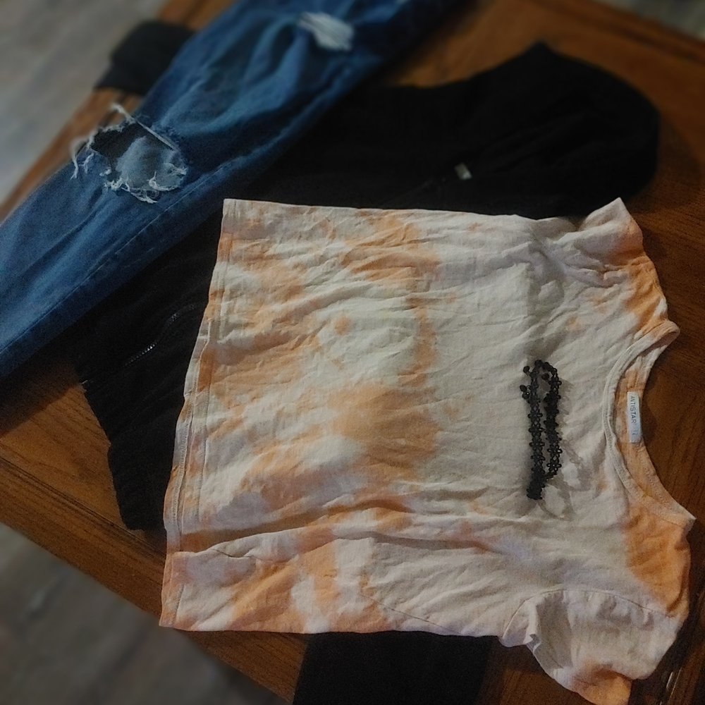 Orange Tie-Dye T-Shirt
